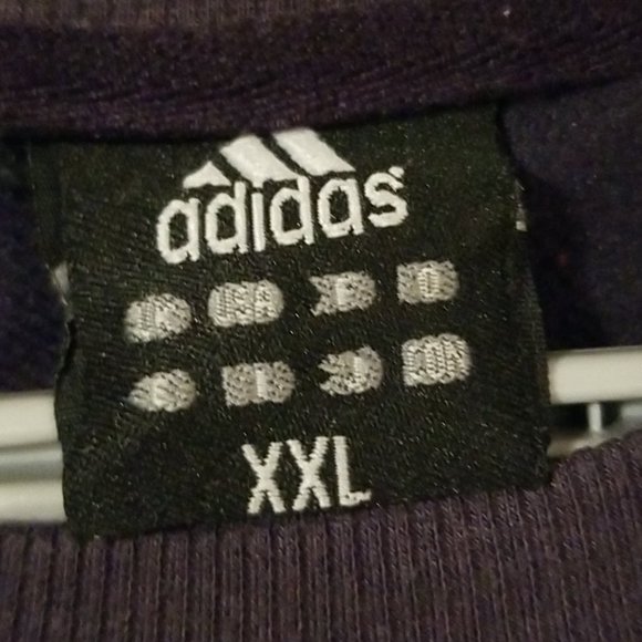 Vintage 90s Adidas Sweatshirt Crew Neck Purple Mens Embroidered Size XXL - Picture 3 of 3